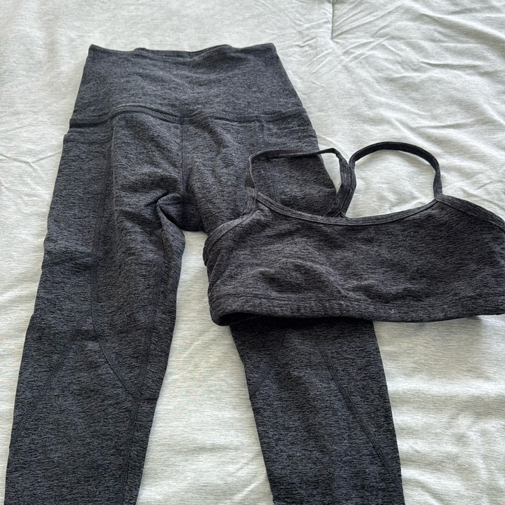Beyond Yoga Light Gray Set, Worn a Handful of Time